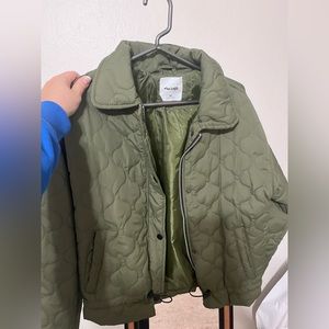 Olive green bomber jacket